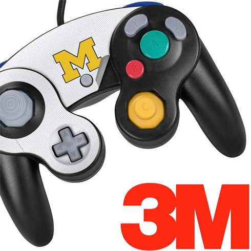 University of Michigan White Jersey Nintendo GameCube Controller Skin