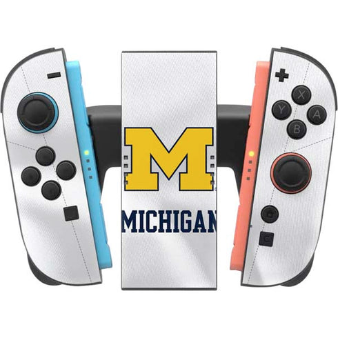 University of Michigan White Jersey Nintendo Switch 2 (2025) Joy-Con Controller Skin