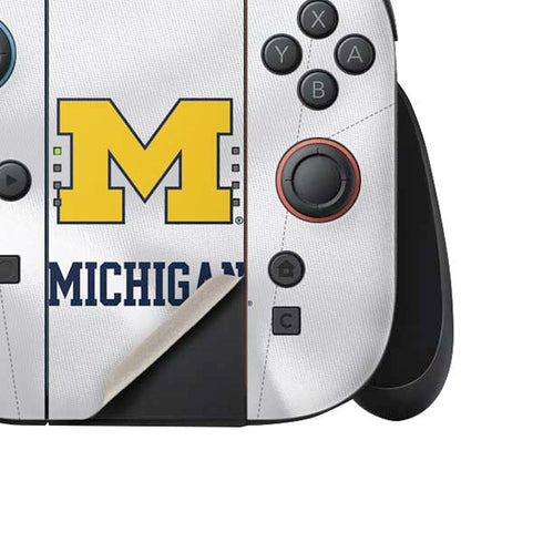 University of Michigan White Jersey Nintendo Switch 2 (2025) Joy-Con Controller Skin