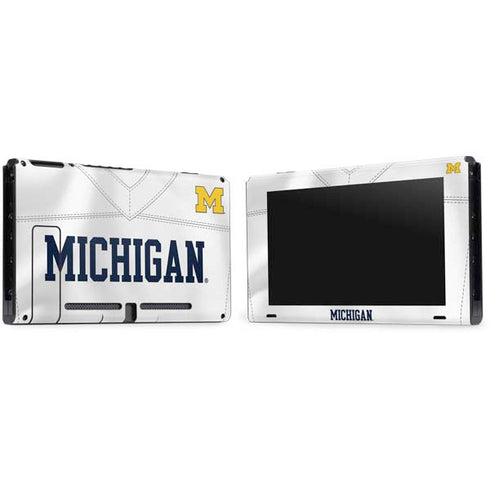 University of Michigan White Jersey Nintendo Switch Bundle Skin