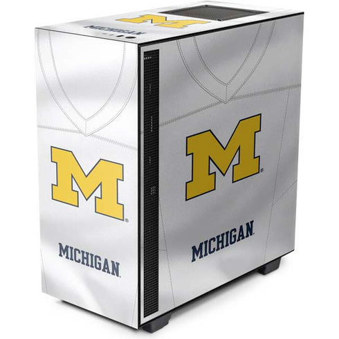 University of Michigan White Jersey NZXT H510 Compact ATX Mid-Tower Case Skin