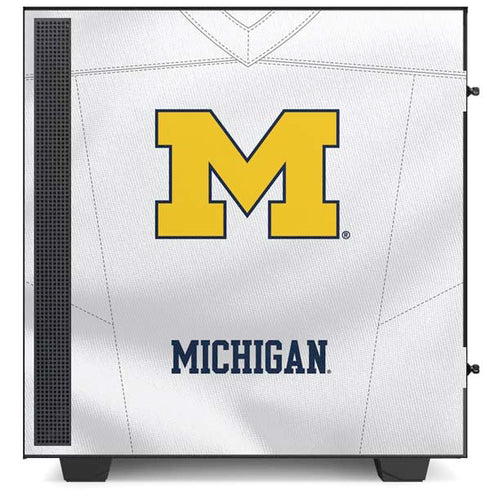 University of Michigan White Jersey NZXT H510 Compact ATX Mid-Tower Case Skin