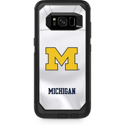 University of Michigan White Jersey Otterbox Commuter Galaxy Skin