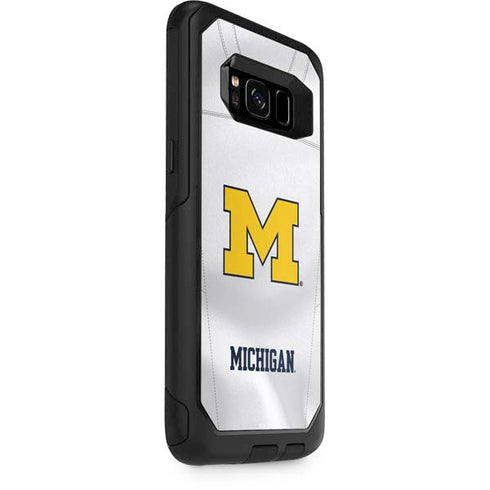 University of Michigan White Jersey Otterbox Commuter Galaxy Skin