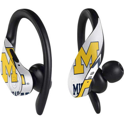 University of Michigan White Jersey PowerBeats Pro Skin