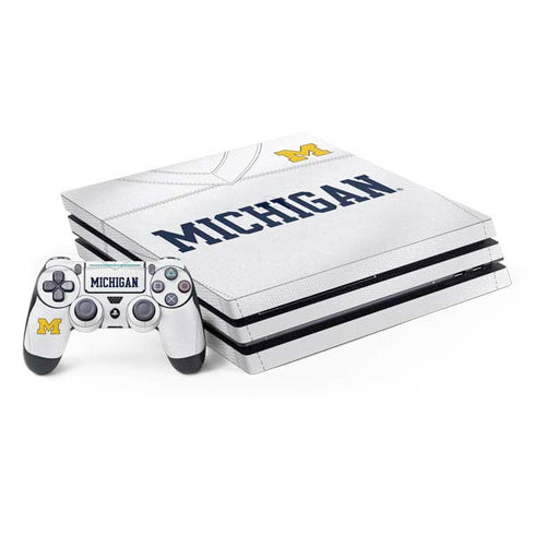 University of Michigan White Jersey PlayStation PS4 Skins