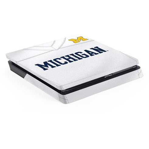 University of Michigan White Jersey PS4 Slim Skin