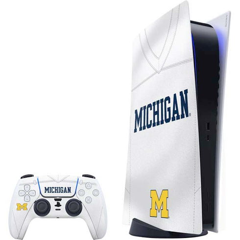 University of Michigan White Jersey PS5 Bundle Skin