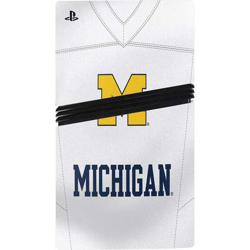 University of Michigan White Jersey PS5 Pro Bundle Skin