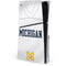University of Michigan White Jersey PS5 Slim Disk Console Skin