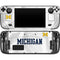 University of Michigan White Jersey Steam Deck Handheld Gaming Computer Skin