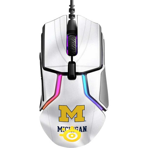 University of Michigan White Jersey SteelSeries Rival 600 Gaming Mouse Skin
