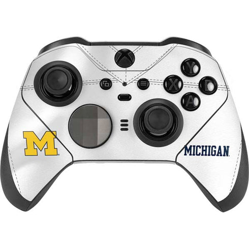 University of Michigan White Jersey Xbox Elite Wireless Controller Series 2 Skin