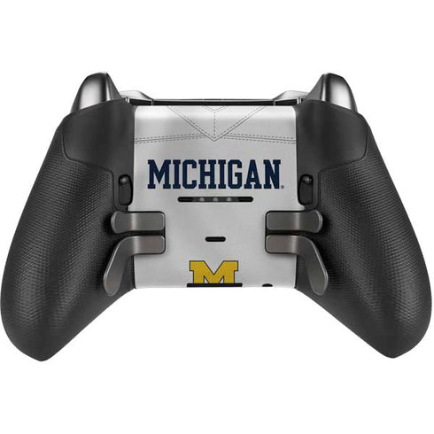 University of Michigan White Jersey Xbox Elite Wireless Controller Series 2 Skin
