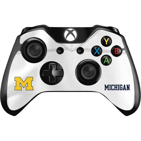 University of Michigan White Jersey Xbox One Controller Skin