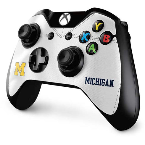 University of Michigan White Jersey Xbox One Controller Skin