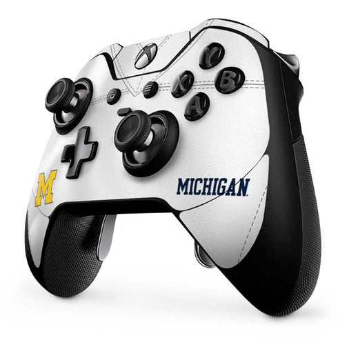 University of Michigan White Jersey Xbox One Elite Controller Skin