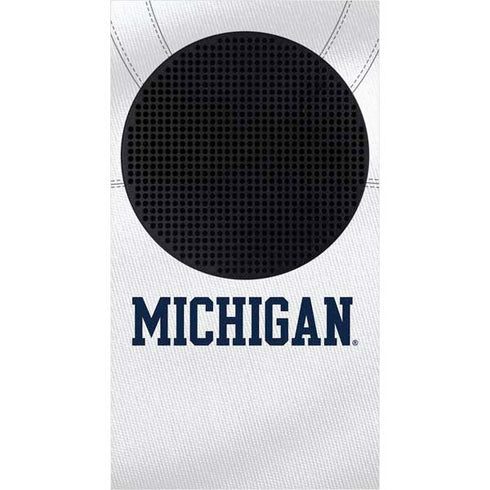 University of Michigan White Jersey Xbox Series S Console Skin