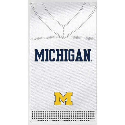 University of Michigan White Jersey Xbox Series S Console Skin