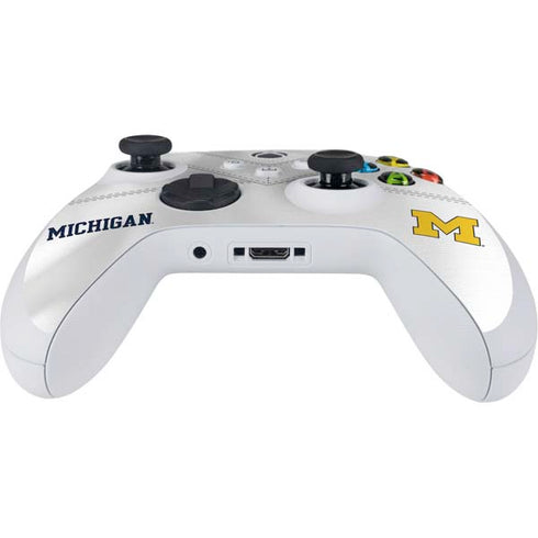 University of Michigan White Jersey Xbox Series S Controller Skin