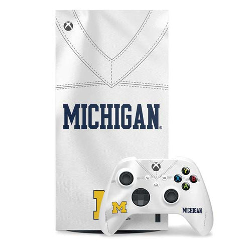 University of Michigan White Jersey XBox Series X Digital Edition Bundle Skin