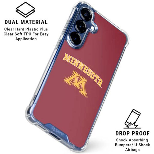 University of Minnesota Collegiate Text Galaxy S25 Plus Clear Case