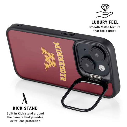 University of Minnesota Collegiate Text iPhone 14 Plus Kickstand Case