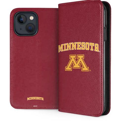 University of Minnesota Collegiate Text iPhone 15 Plus Folio Case