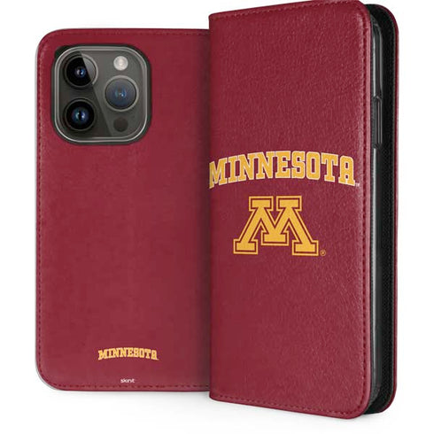 University of Minnesota Collegiate Text iPhone 15 Pro Folio Case