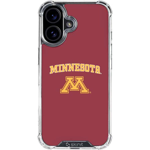 University of Minnesota Collegiate Text iPhone 16 Clear Case