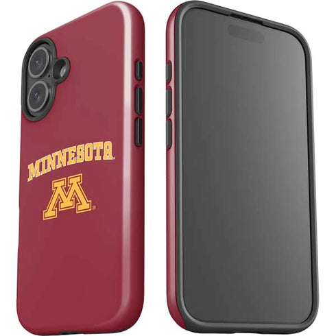 University of Minnesota Collegiate Text iPhone 16 Plus Impact Case
