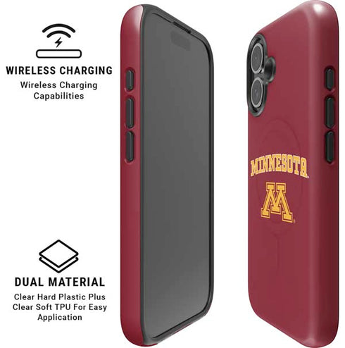University of Minnesota Collegiate Text iPhone 16 Plus Magsafe Impact Case