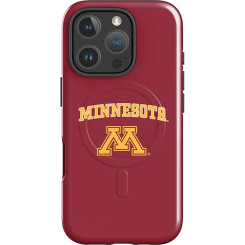 University of Minnesota Collegiate Text iPhone 16 Pro Max Magsafe Impact Case