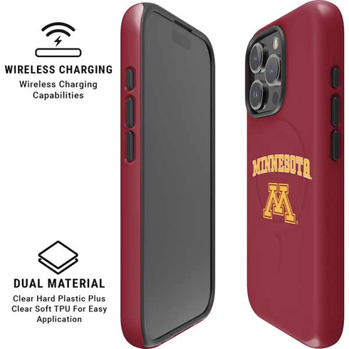University of Minnesota Collegiate Text iPhone 16 Pro Max Magsafe Impact Case