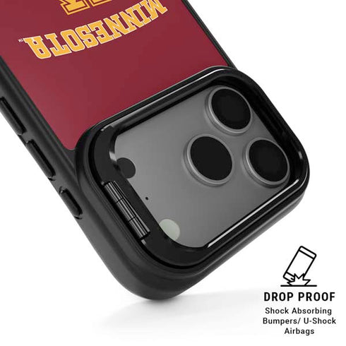 University of Minnesota Collegiate Text iPhone 17 Pro Max Kickstand Case