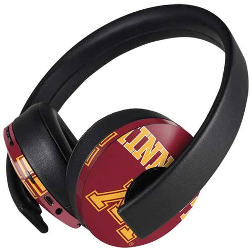 University of Minnesota Collegiate Text PlayStation 4 Gold Wireless Headset Skin