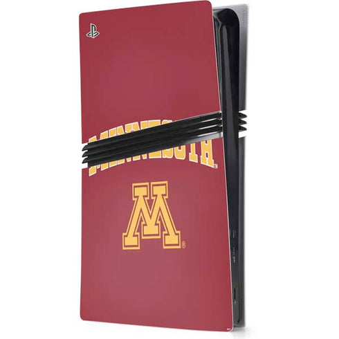 University of Minnesota Collegiate Text PS5 Pro Console Skin