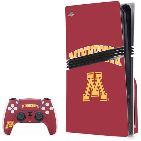 University of Minnesota Collegiate Text PlayStation PS5 Skins