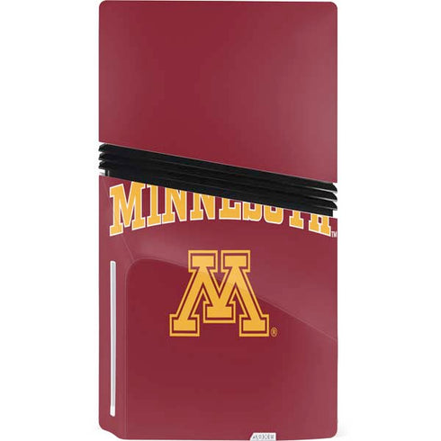University of Minnesota Collegiate Text PS5 Pro Disk Bundle Skin