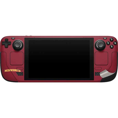 University of Minnesota Collegiate Text Steam Deck Handheld Gaming Computer Skin