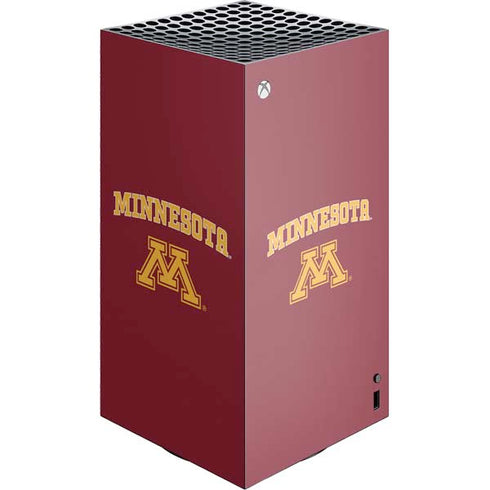 University of Minnesota Collegiate Text XBox Series X Digital Edition Console Skin