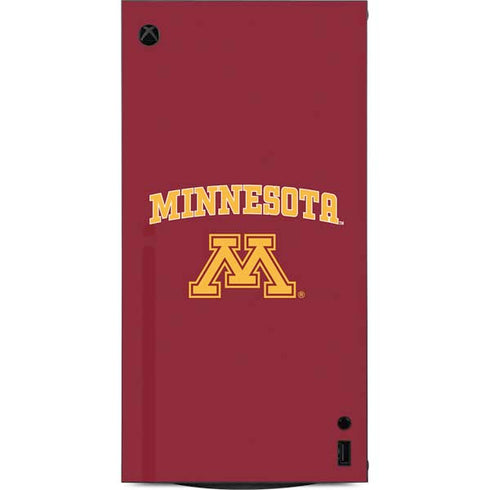 University of Minnesota Collegiate Text XBox Series X Digital Edition Console Skin