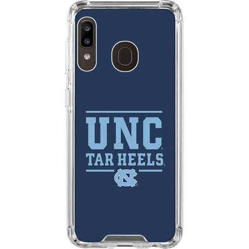 University of North Carolina University of Tar Heels Galaxy A30 Clear Case