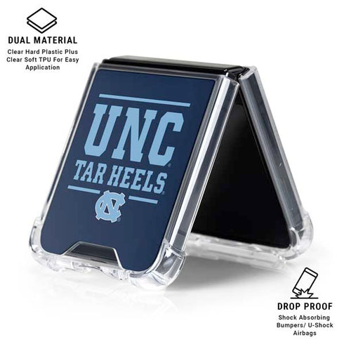 University of North Carolina University of Tar Heels Galaxy Z Flip6 Clear Case