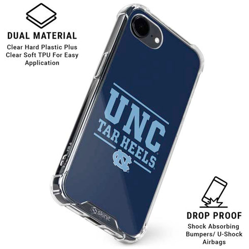 University of North Carolina University of Tar Heels iPhone 16e Clear Case