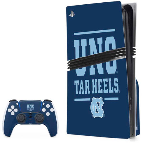 University of North Carolina University of Tar Heels PS5 Pro Disk Bundle Skin