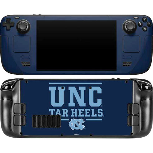 University of North Carolina University of Tar Heels Steam Deck Handheld Gaming Computer OLED Skin