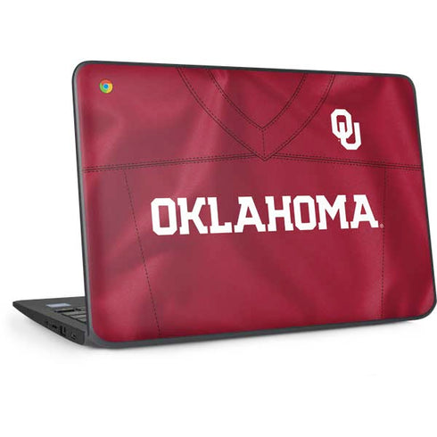 University of Oklahoma Red Jersey HP Chromebook Skin