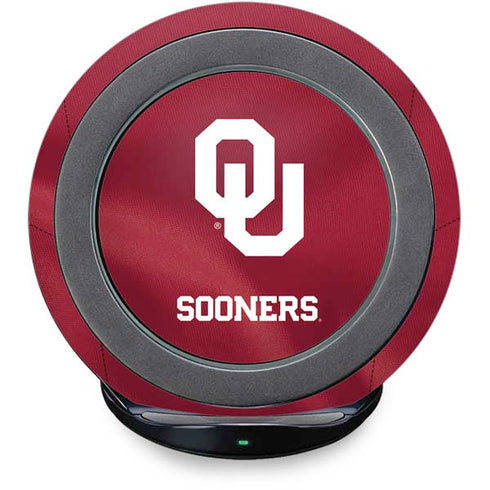 University of Oklahoma Red Jersey Fast Charge Wireless Charging Stand Skin
