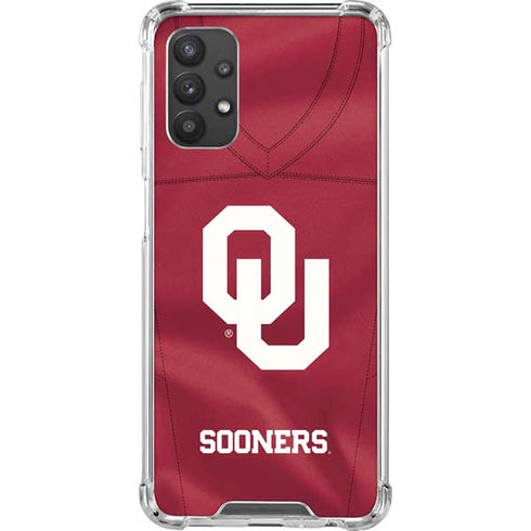 University of Oklahoma Red Jersey Galaxy A32 5G Clear Case